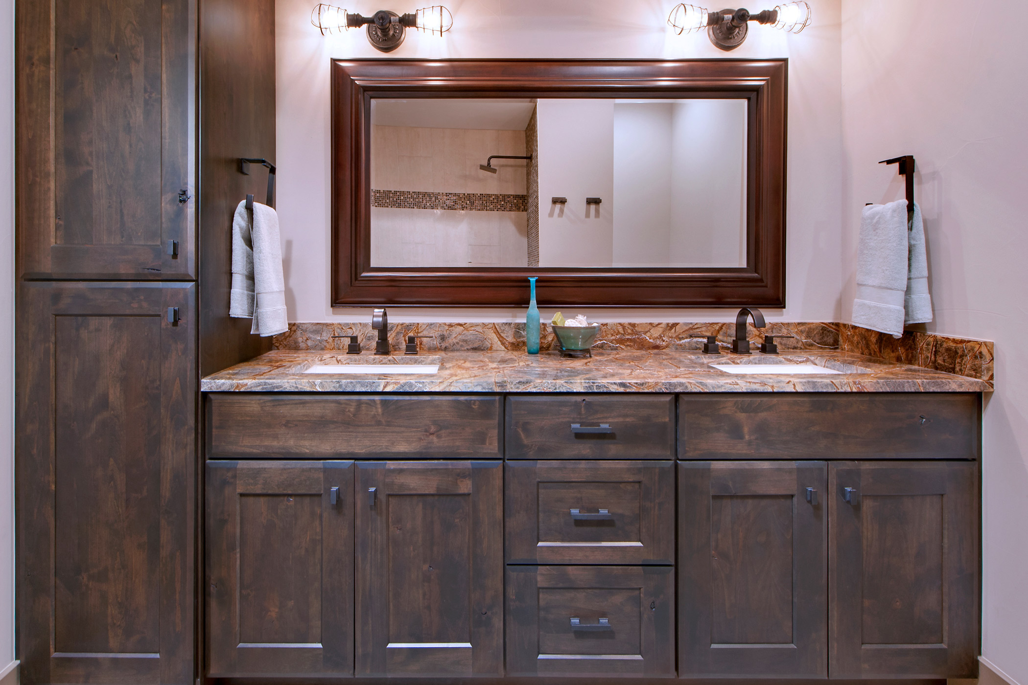Cabinets For Your Bathroom, Knotty Alder Bath Vanity