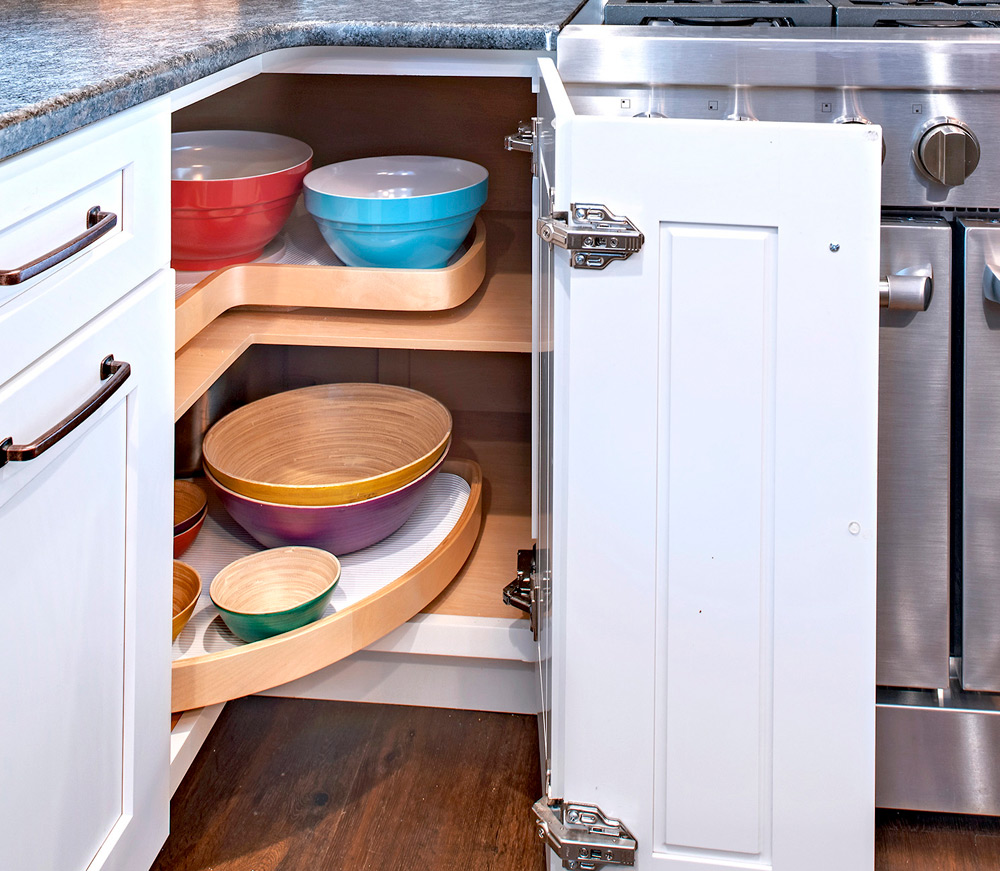 Lazy Susan Tray Corner Cabinet