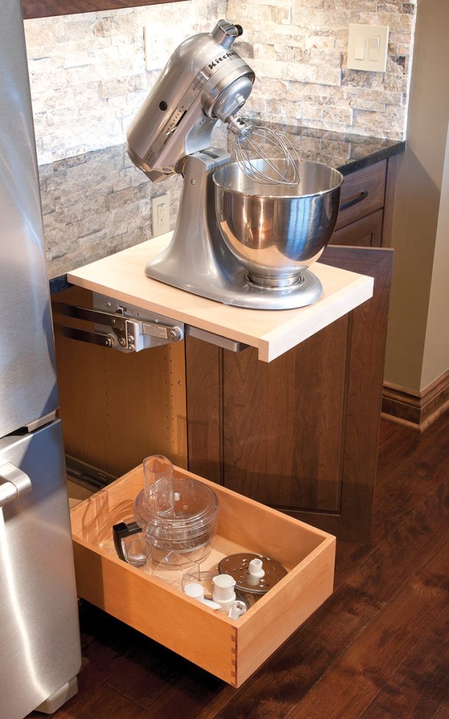 Mixer Shelf and Pullout Drawer