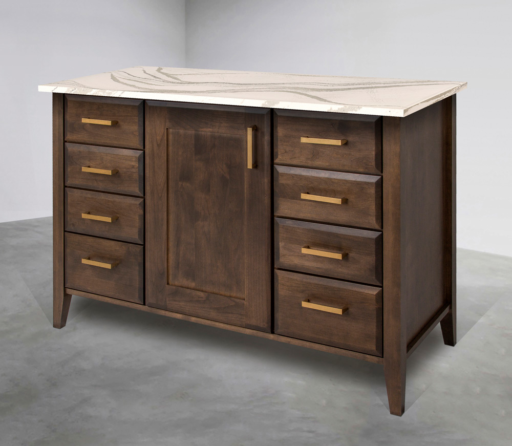 Vanity Console Double Drawer Bank