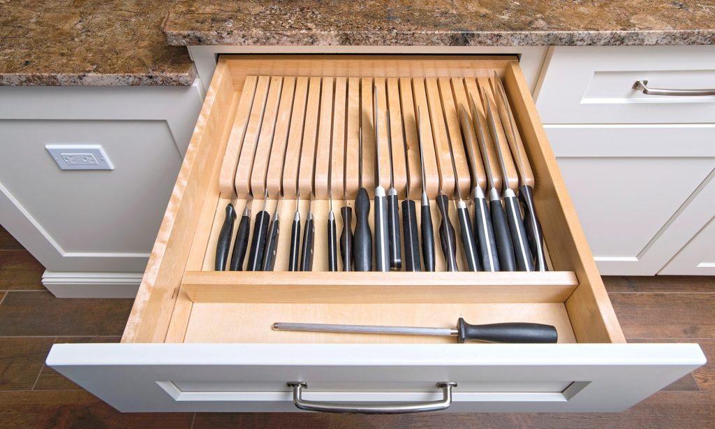 Knife Tray in Base Cabinet